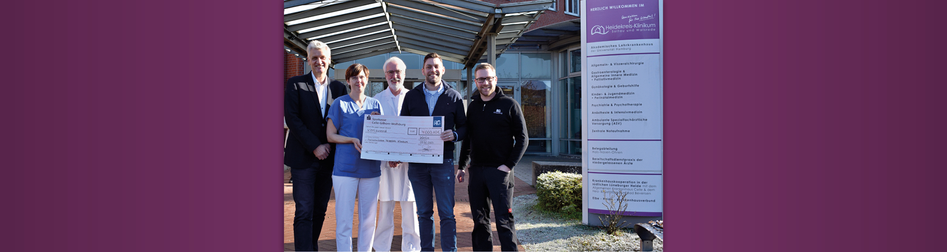 Zum Artikel: „Das Leben ist schön“ – 4.000 Euro Spende als Dankeschön und Anerkennung für die Palliativstation des Heidekreis-Klinikums