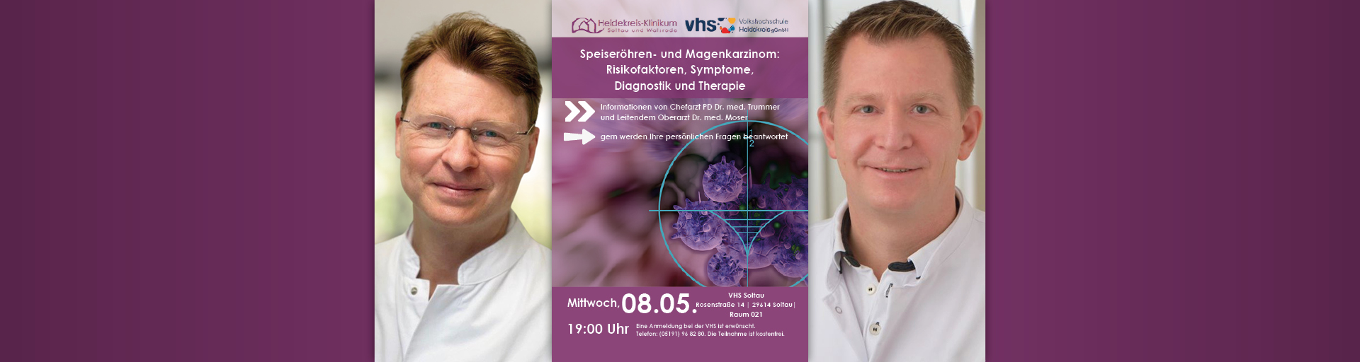 Zum Artikel: Heidekreis-Klinikum und VHS Soltau informieren über Speiseröhren- und Magenkarzinom